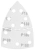 Csiszolópapír deltacsiszolóhoz, tépőzáras, 11lyukas, 102x152mm, P180, 5db, min. rendelés: 3cs