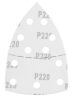 Csiszolópapír deltacsiszolóhoz, tépőzáras, 11lyukas, 102x152mm, P220, 5db, min. rendelés: 3cs