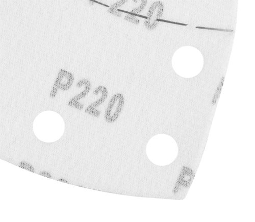 Csiszolópapír deltacsiszolóhoz, tépőzáras, 11lyukas, 102x152mm, P220, 5db, min. rendelés: 3cs