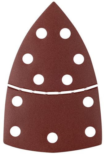 Csiszolópapír deltacsiszolóhoz, tépőzáras, 11lyukas, 102x152mm, P240, 5db, min. rendelés: 3cs