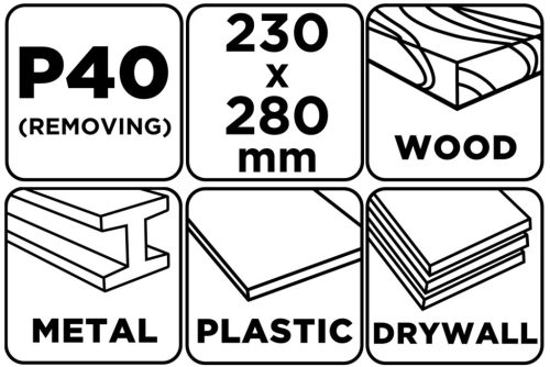 Csiszolópapír 230x280mm, P40, min. rendelés: 5db