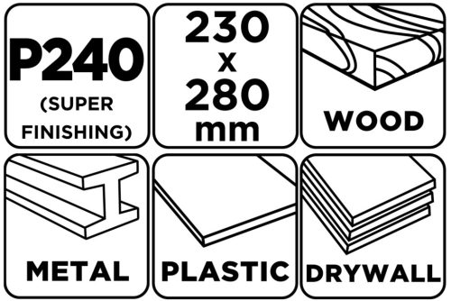 Csiszolópapír 230x280mm, P240, min. rendelés: 5db