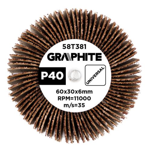 Csiszolókerék csapos 60x30x6mm, P40