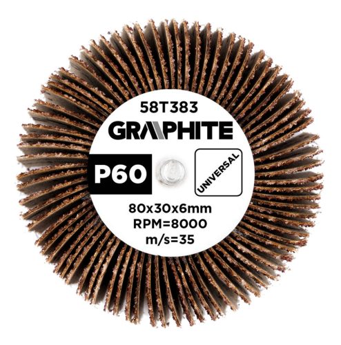 Csiszolókerék csapos 80x30x6mm, P60