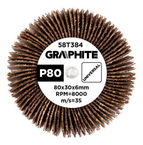 Csiszolókerék csapos 80x30x6mm, P80