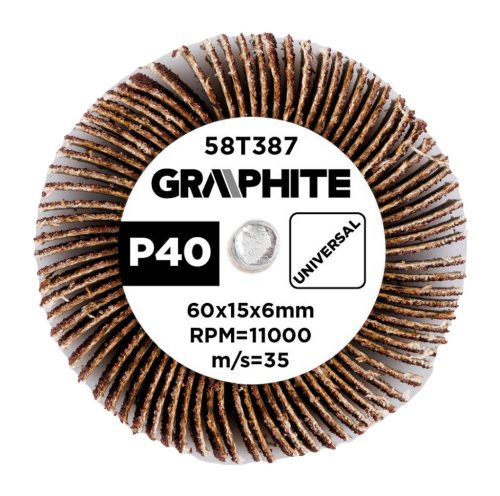 Csiszolókerék csapos 60x15x6mm, P40