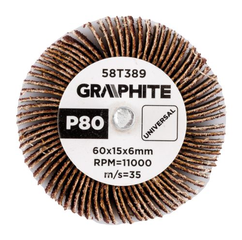 Csiszolókerék csapos 60x15x6mm, P80