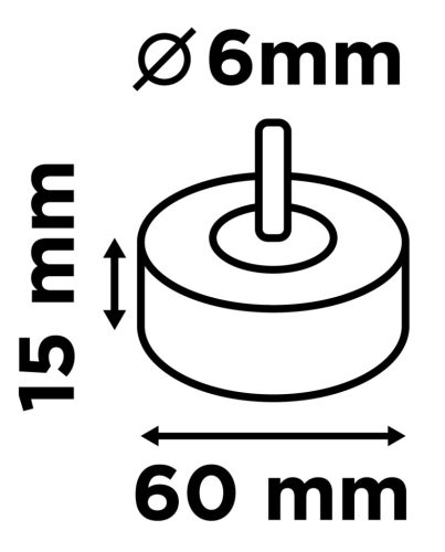 Csiszolókerék csapos 60x15x6mm, P120