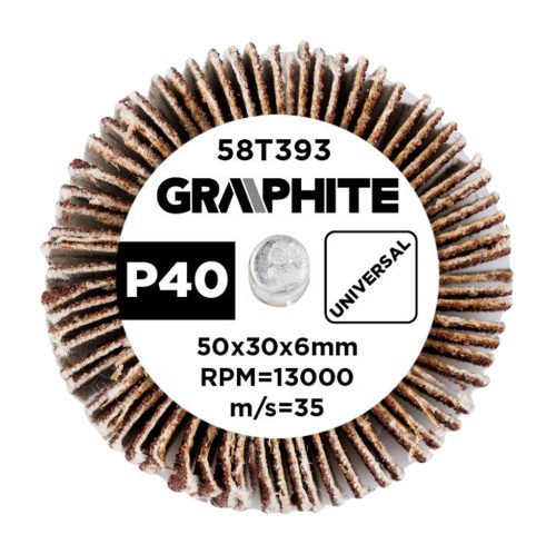 Csiszolókerék csapos 50x30x6mm, P40