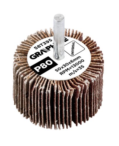 Csiszolókerék csapos 50x30x6mm, P80