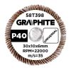 Csiszolókerék csapos 30x10x6mm, P40