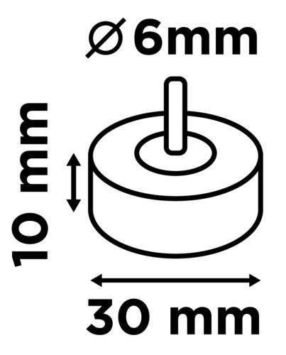 Csiszolókerék csapos 30x10x6mm, P40