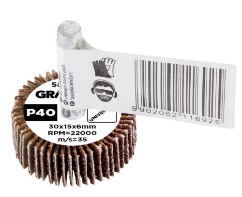 Csiszolókerék csapos 30x15x6mm, P40