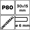 Csiszolókerék csapos 30x15x6mm, P80