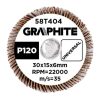Csiszolókerék csapos 30x15x6mm, P120