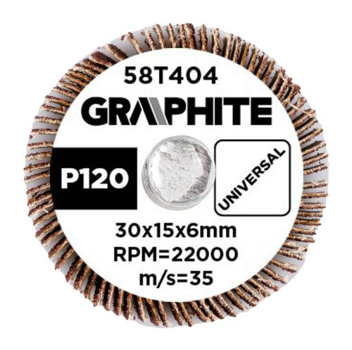 Csiszolókerék csapos 30x15x6mm, P120