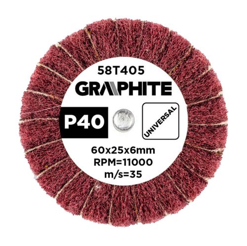 Csiszolókerék csapos, 60x25x6mm, P40