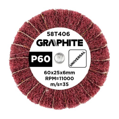 Csiszolókerék csapos, 60x25x6mm, P60