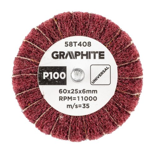 Csiszolókerék csapos, 60x25x6mm, P100