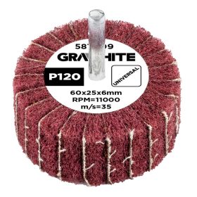 Csiszolókerék csapos, 60x25x6mm, P120