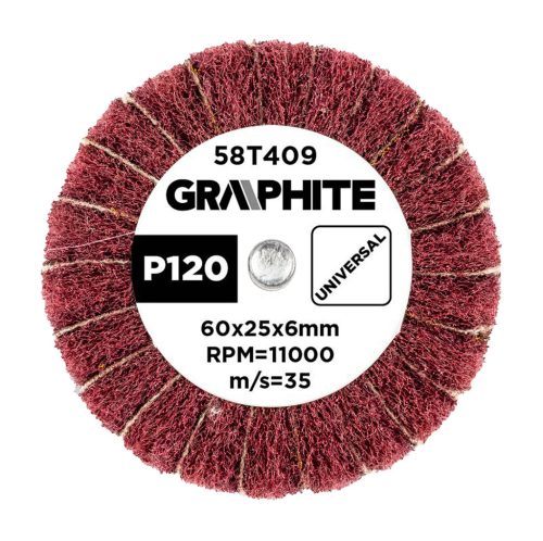 Csiszolókerék csapos, 60x25x6mm, P120