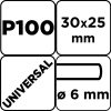 Csiszolókerék csapos, 30x25x6mm, P100
