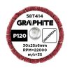 Csiszolókerék csapos, 30x25x6mm, P120