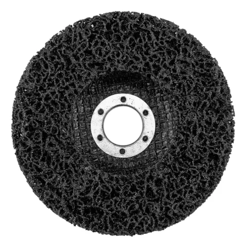 Tisztítókorong szilikon karbidos műanyag szálakkal, fémcsiszoláshoz, 125x14x22,2mm, sarokcsiszolókhoz