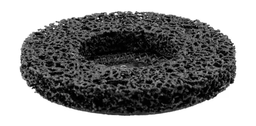 Tisztítókorong szilikon karbidos műanyag szálakkal, fémcsiszoláshoz, 125x14x22,2mm, sarokcsiszolókhoz