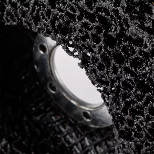 Tisztítókorong szilikon karbidos műanyag szálakkal, fémcsiszoláshoz, 125x14x22,2mm, sarokcsiszolókhoz