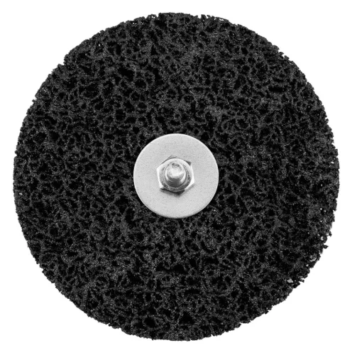 Tisztítókorong szilikon karbidos műanyag szálakkal, fémcsiszoláshoz, 125x14x6mm, csapos, fúrógépekhez