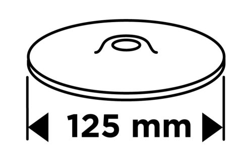 Rugalmas csiszolótányér, tépőzáras, 125mm, M14