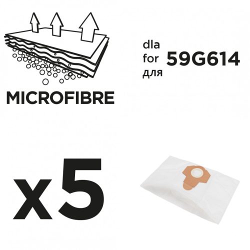 Porzsák, 59g614 porszívóhoz, 5 db