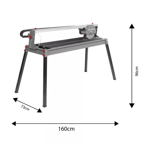 Csempevágó gép, 1200W, 230X25,4mm-es tárcsa, 1000mm vágáshossz, vízhűtés,