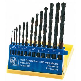 Csigafúró készlet 13db,2-8mm