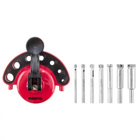   Gyémánt fúrókészlet 8db 5-12mm fúrószár, fúrószár vezető