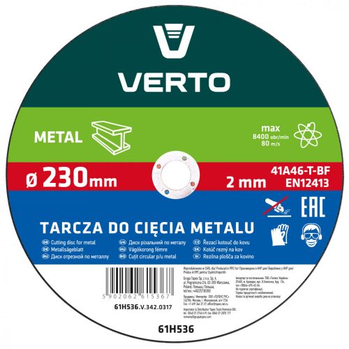 Vágókorong fém 230x2.0x22mm t40