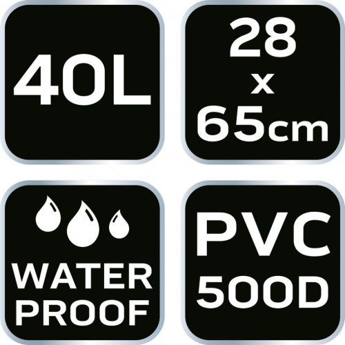 Vízálló hátizsák, pvc, 28x65cm, 40l