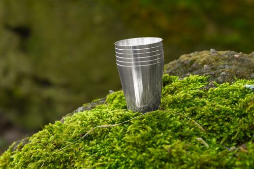 Kemping pohárkészlet, rozsdamentes, 6db, tokkal