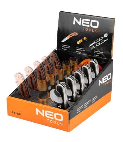 Kemping evőeszköz készlet, 4az1-ben, 88/150mm, rendelési egység: 5db