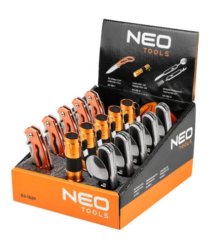 Papírdisplay, kés, zseblámpa stb. termékekhez