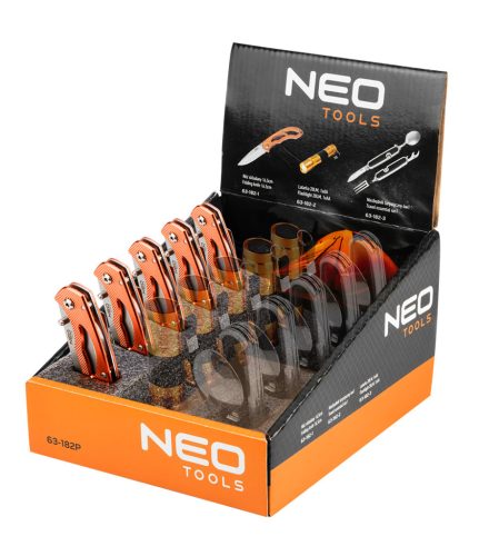 Papírdisplay, kés, zseblámpa stb. termékekhez