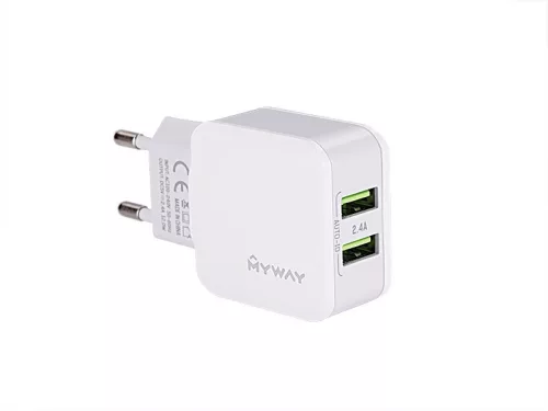 Hálózati töltő 2 USB 2.4A