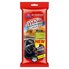   Dr. Marcus Cockpit Cleaning Wipes, matt műszerfal-ápoló kendő, black
