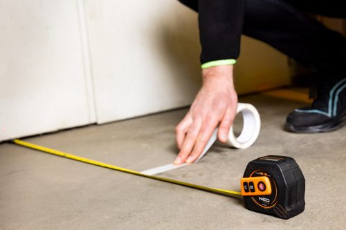 Lézeres távolságmérő beépített mérőszalaggal, hatótáv 40m, mérőszalag 19mmx5m, Li-Ion akkumulátor