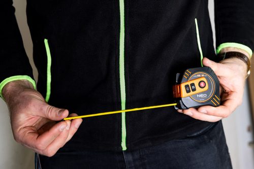 Lézeres távolságmérő beépített mérőszalaggal, hatótáv 40m, mérőszalag 19mmx5m, Li-Ion akkumulátor