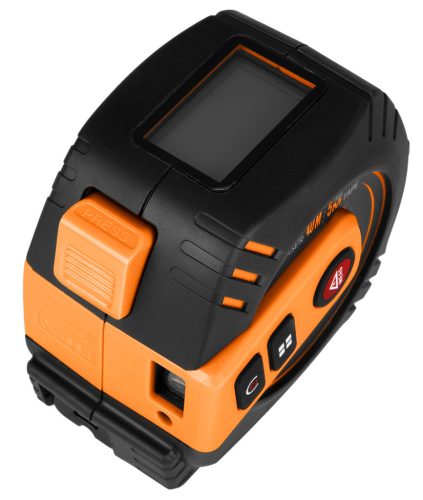 Lézeres távolságmérő beépített mérőszalaggal, hatótáv 40m, mérőszalag 19mmx5m, Li-Ion akkumulátor