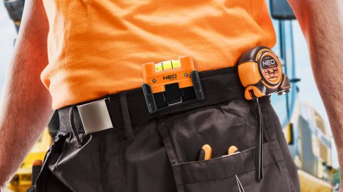 Zsebvízmérték, mágnessel, övcsipesszel