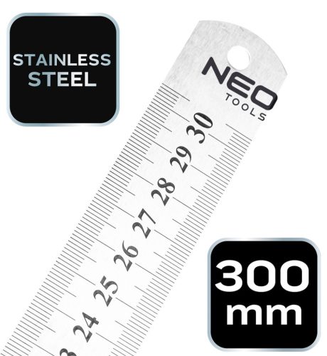 Acél vonalzó 30 cm rozsdamentes