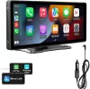 10.26 Hüvelykes hordozható Magyar nyelvű Android Autó és CarPlay Multimédia rendszer kamerával - 12V